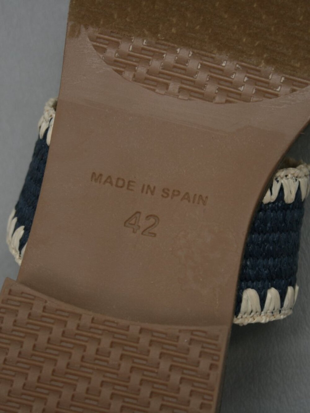 Charleston Shoe Co. 42 Ladies 11 Majorca Jute Navy Blue Slip-on Shoes Sandals - Picture 9 of 10